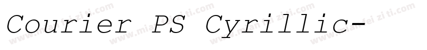Courier PS Cyrillic字体转换